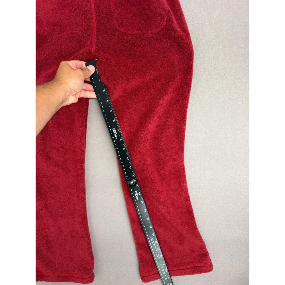 Patagonia Girls Red Synchilla Fleece Pants Size L 12 Elastic Waist Outdoor Warm